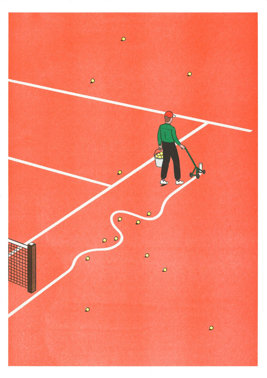 A3 poster - Simon Bailly - Roland - Garros - Rosetta's