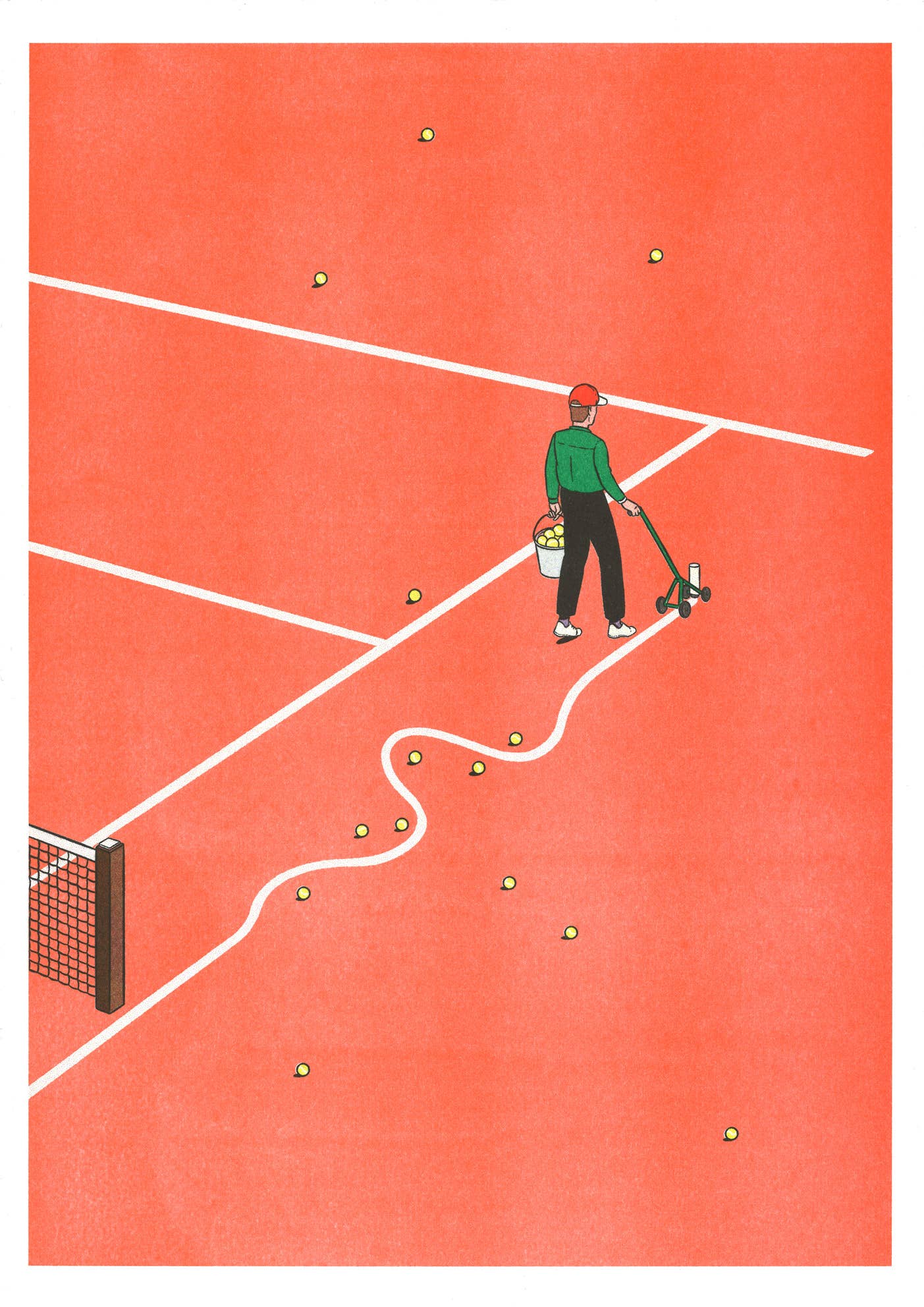 A3 poster - Simon Bailly - Roland - Garros - Rosetta's